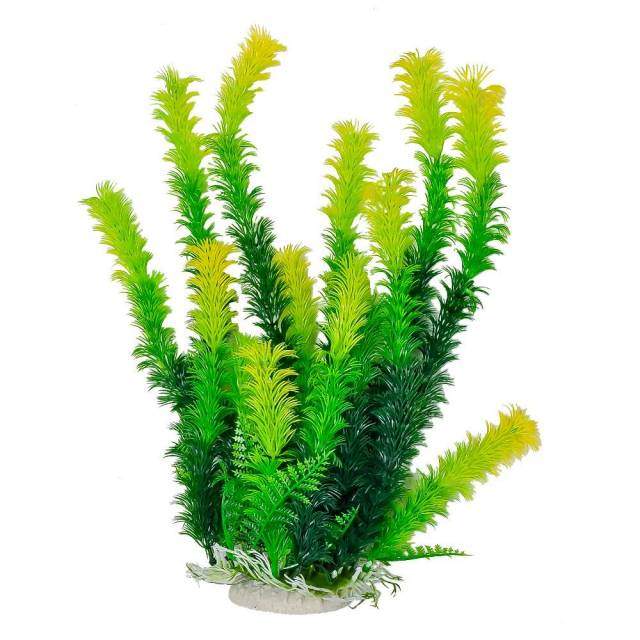 AQUATOP Green Plant, Light Yellow Tips w/weighted base Bag & Header