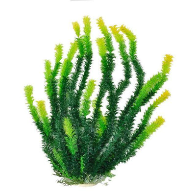 AQUATOP Green Plant, Light Yellow Tips w/weighted base Bag & Header